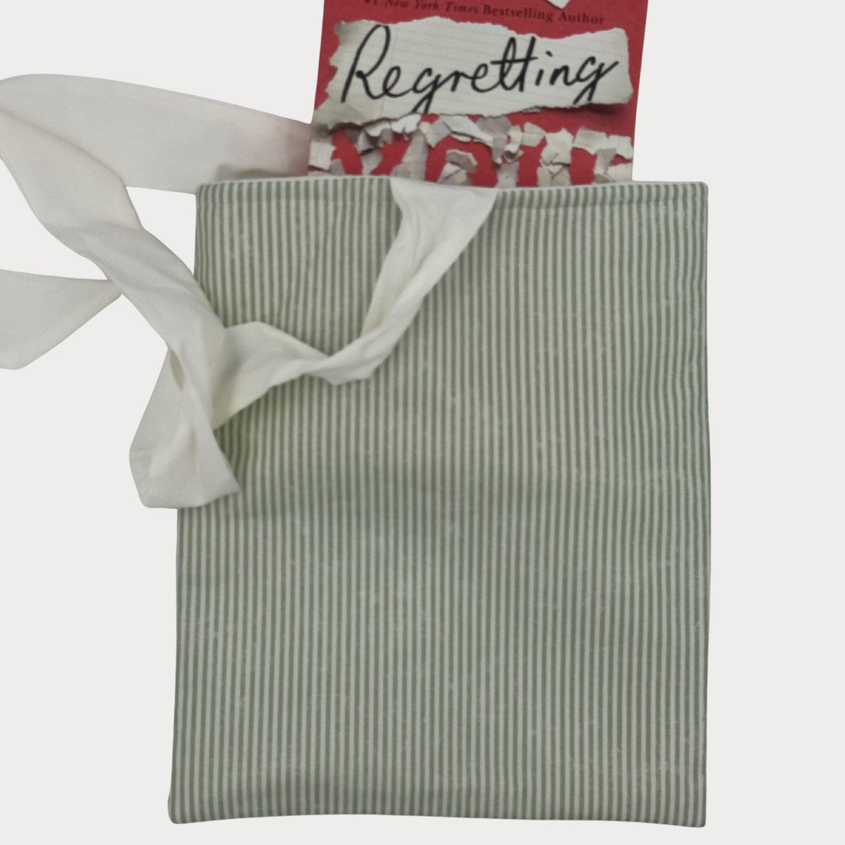 Book & Device Pouches- La Vie En Rose Stripe Sage