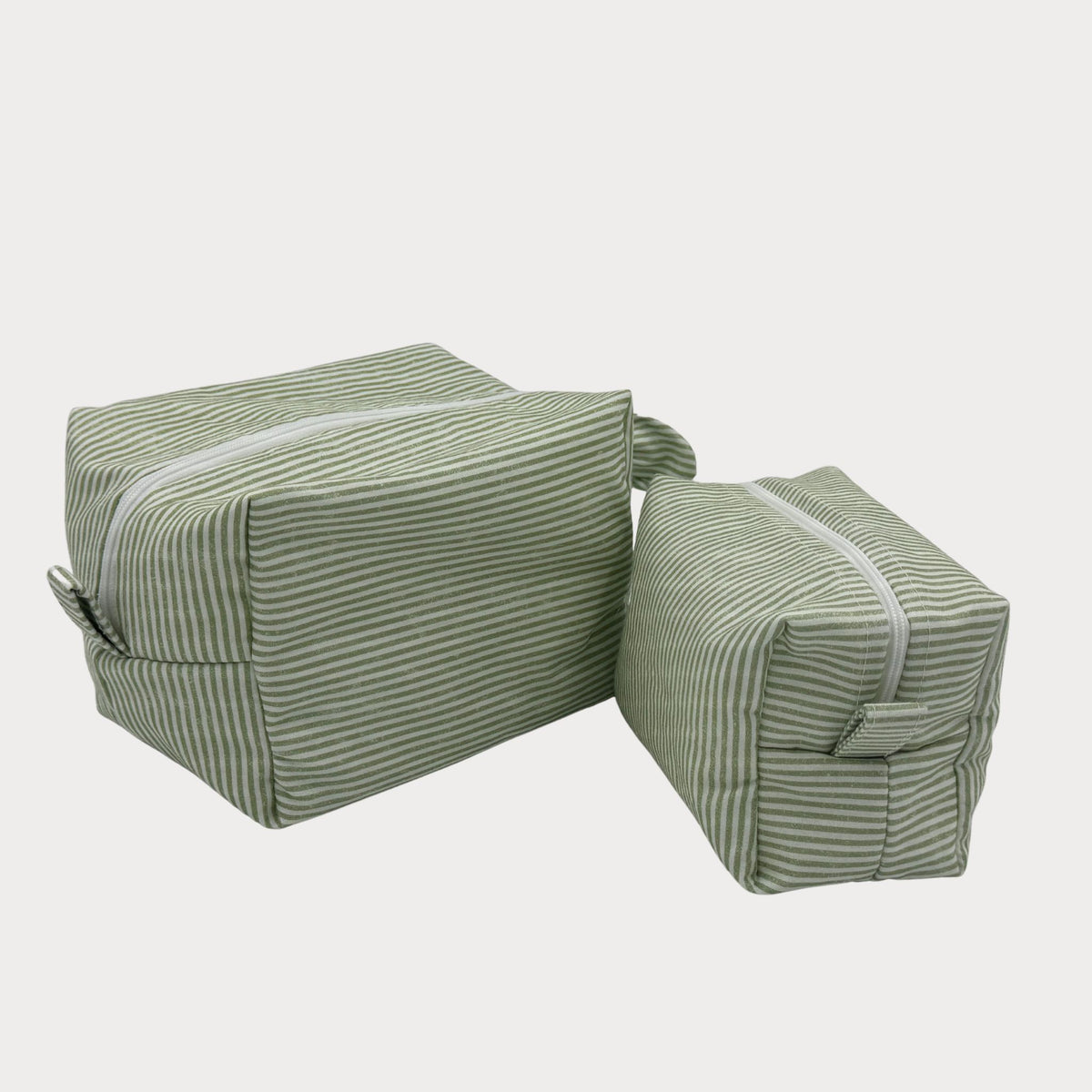 Boxed Makeup Bags (Carry-All) - La Vie En Rose Stripe Sage