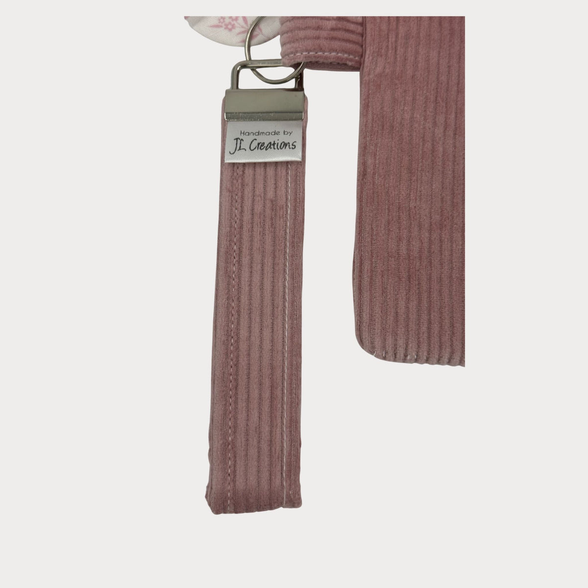 Wristlet Purse with attached Key Fob - Classic Dusty Pink Waffle