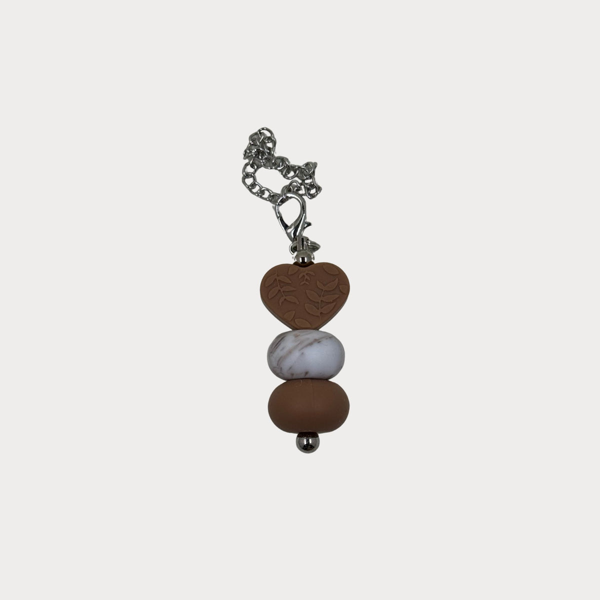 Beaded Love Heart Bottle Keyrings