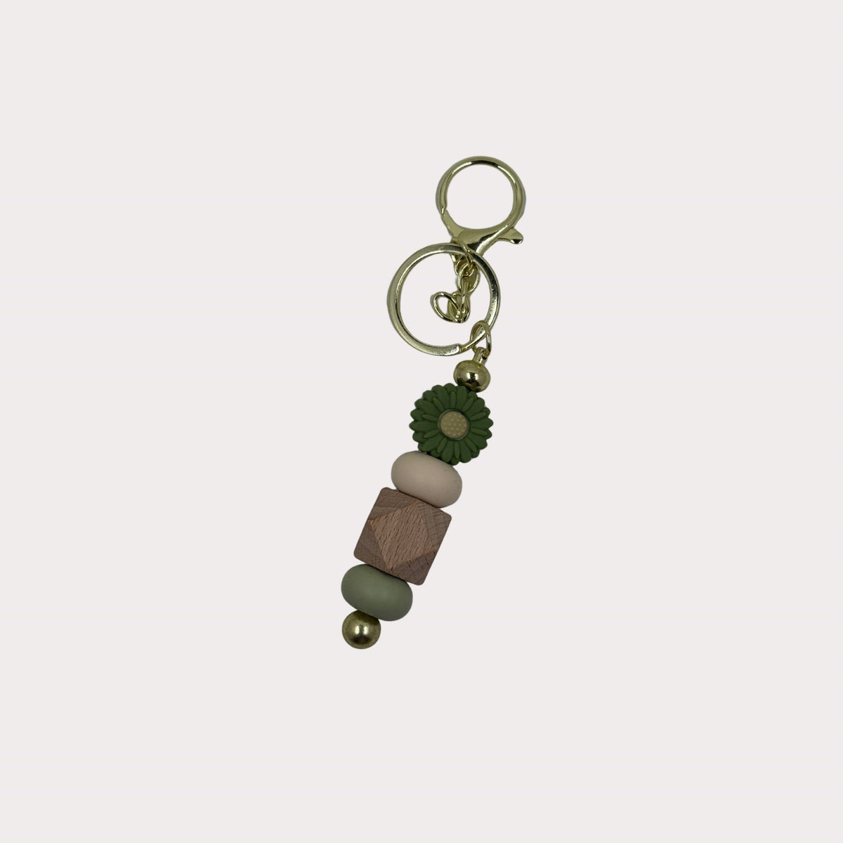 Beaded Daisy Bar Keyrings - Small Daisy
