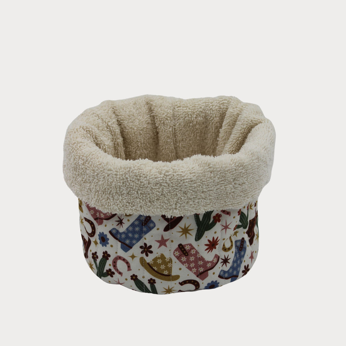Fabric Vanity Storage Baskets - Cow Girl